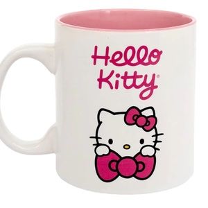 Sanrio Hello Kitty Offically Licensed Ceramic Coffee Mug 20oz Pink Bow